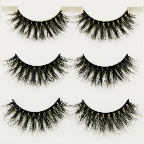 Exaggerated Black 3D False Eyelashes