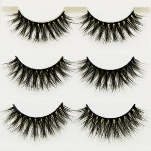 Exaggerated Black 3D False Eyelashes