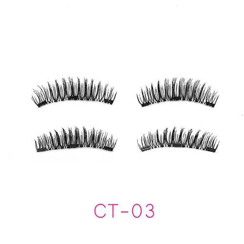 4pcs/pair 3 Magnetic Eyelashes