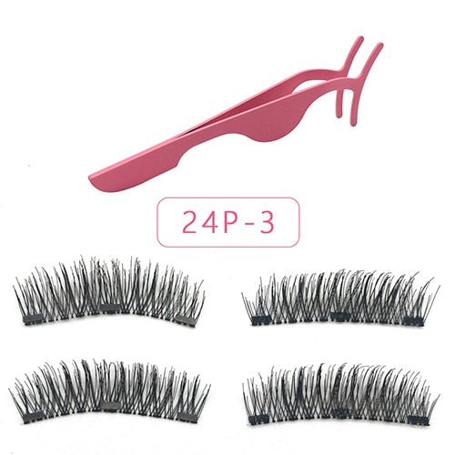 4pcs/pair 3 Magnetic Eyelashes