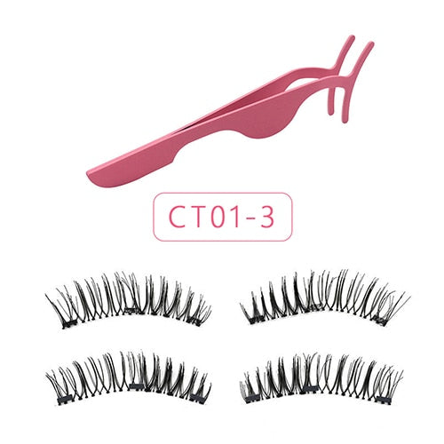 4pcs/pair 3 Magnetic Eyelashes