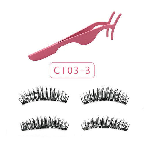 4pcs/pair 3 Magnetic Eyelashes