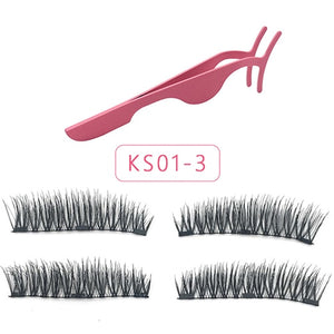 4pcs/pair 3 Magnetic Eyelashes