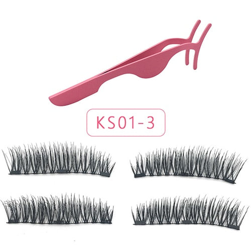 4pcs/pair 3 Magnetic Eyelashes