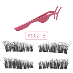 4pcs/pair 3 Magnetic Eyelashes