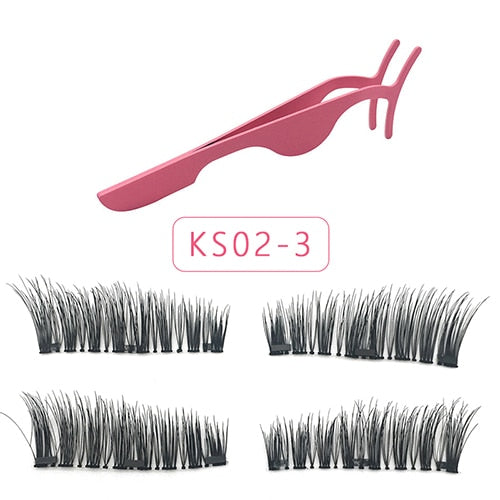 4pcs/pair 3 Magnetic Eyelashes