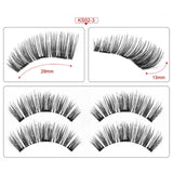 Genailish Eyelashes Magnetic False Natural 3 Magnets Set Long Wearing Without Glue Long Lasting Multiple Eyelashes Applicator