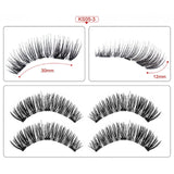 Genailish Eyelashes Magnetic False Natural 3 Magnets Set Long Wearing Without Glue Long Lasting Multiple Eyelashes Applicator