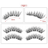 Genailish Eyelashes Magnetic False Natural 3 Magnets Set Long Wearing Without Glue Long Lasting Multiple Eyelashes Applicator