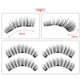 Genailish Eyelashes Magnetic False Natural 3 Magnets Set Long Wearing Without Glue Long Lasting Multiple Eyelashes Applicator